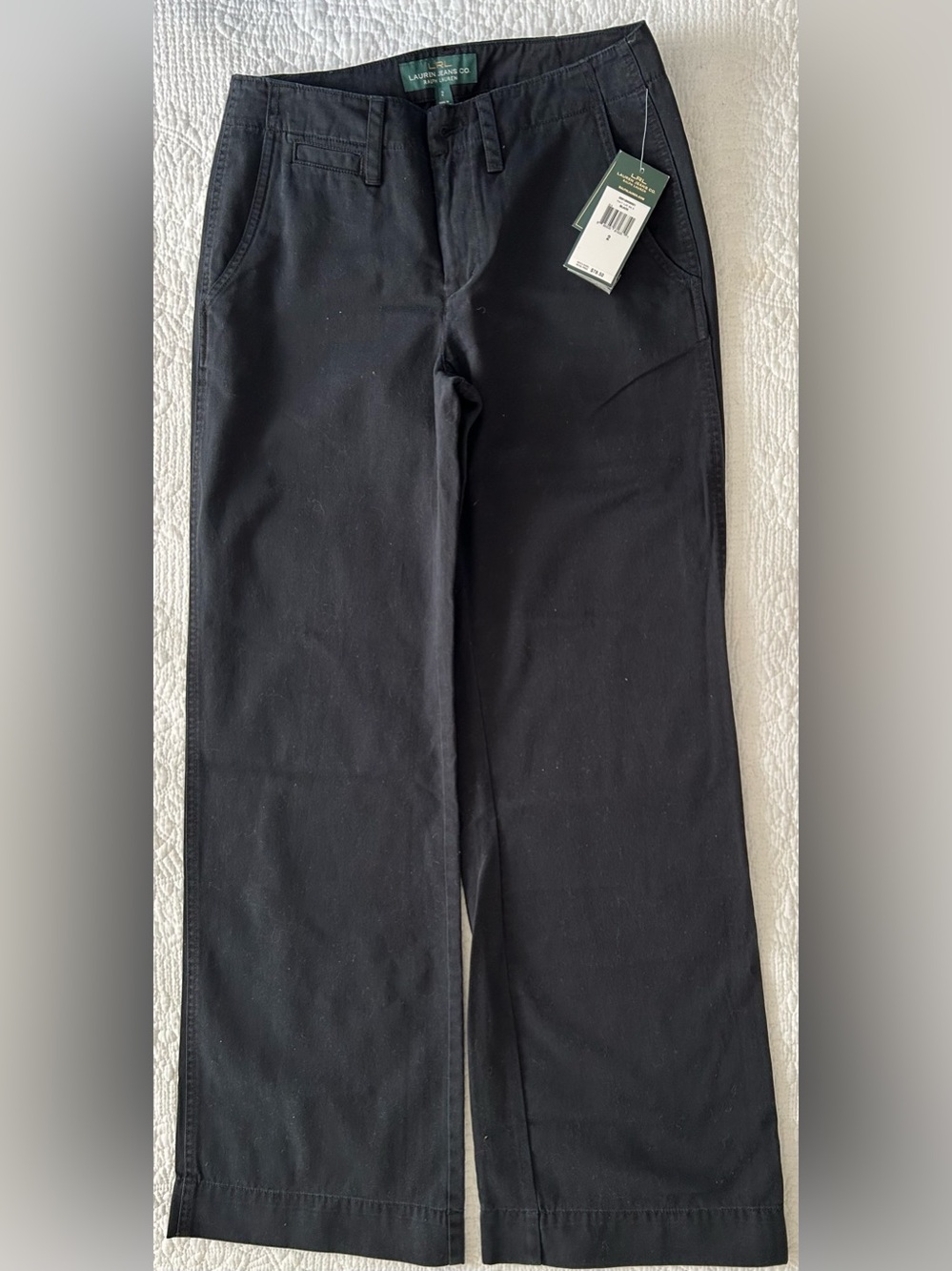 Ralph Lauren Black Wide-Leg Jeans | Size 2